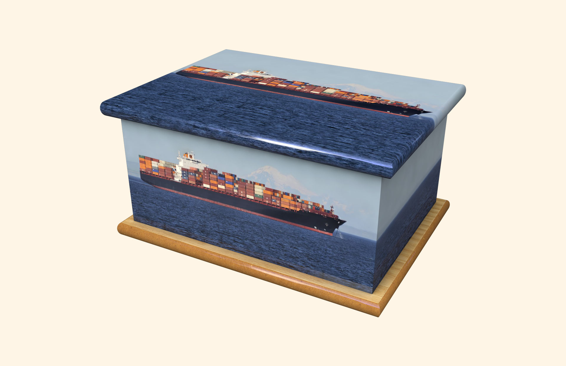 Container Ship adult ashes casket